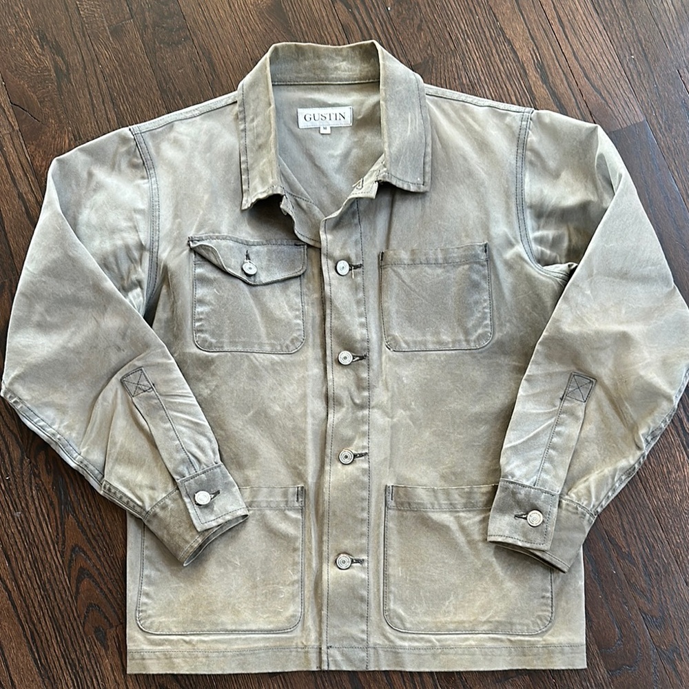 Gustin Olive/Gray Lightweight Shirt Jacket Waxed cotton